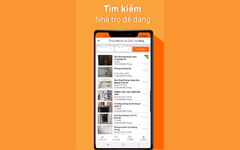 App tìm phòng trọ Thuê Nhà
