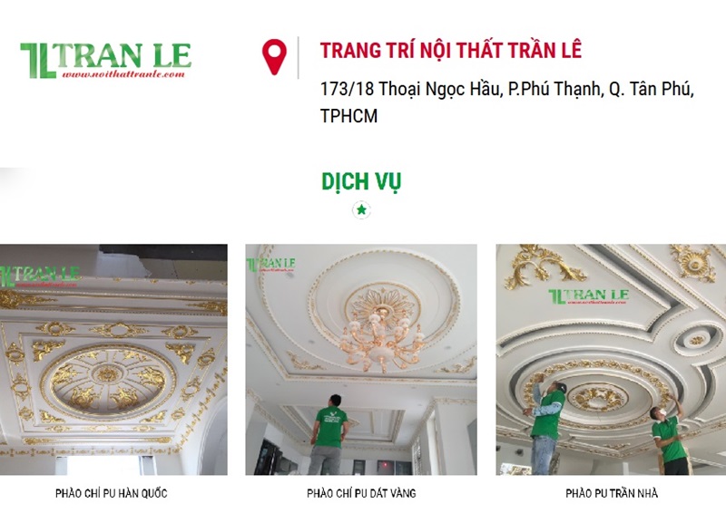 phào chỉ trần lê