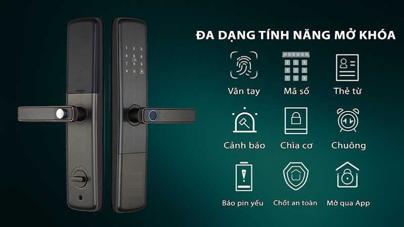 Tính năng mở khóa đa dạng