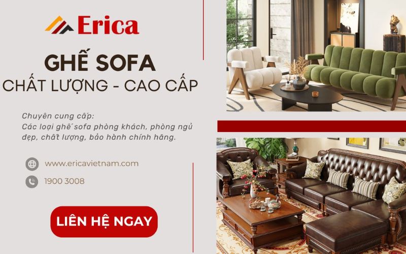 Erica đơn vị cung cấp sofa cao cấp