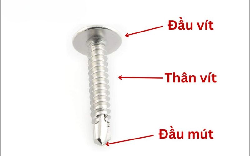 Cấu tạo chi tiết của ốc vít tự khoan